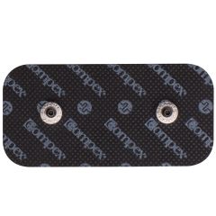 Compex Easy Snap Electrodes - 2" x 4" - Black