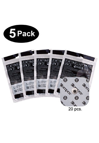 Compex Easy Snap Electrodes - 2in x 2in White - 5 Pack
