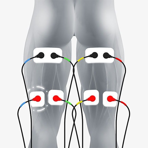 hamstring electrode placement