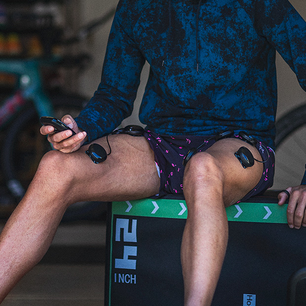 Cycler using muscle stimulator