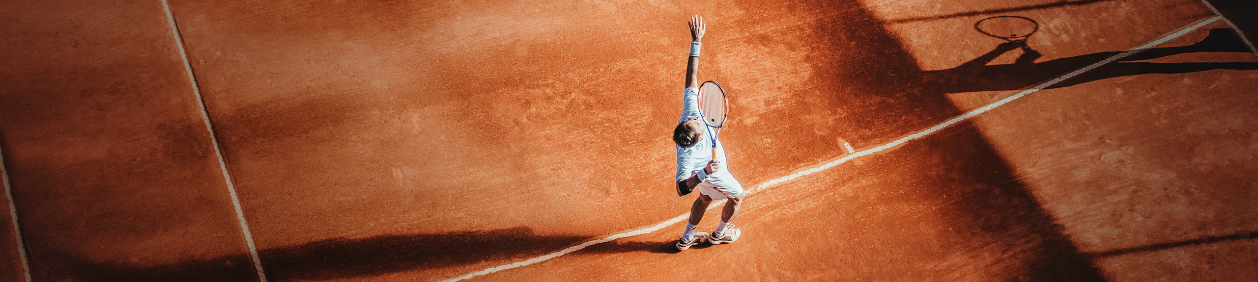tennis player serving